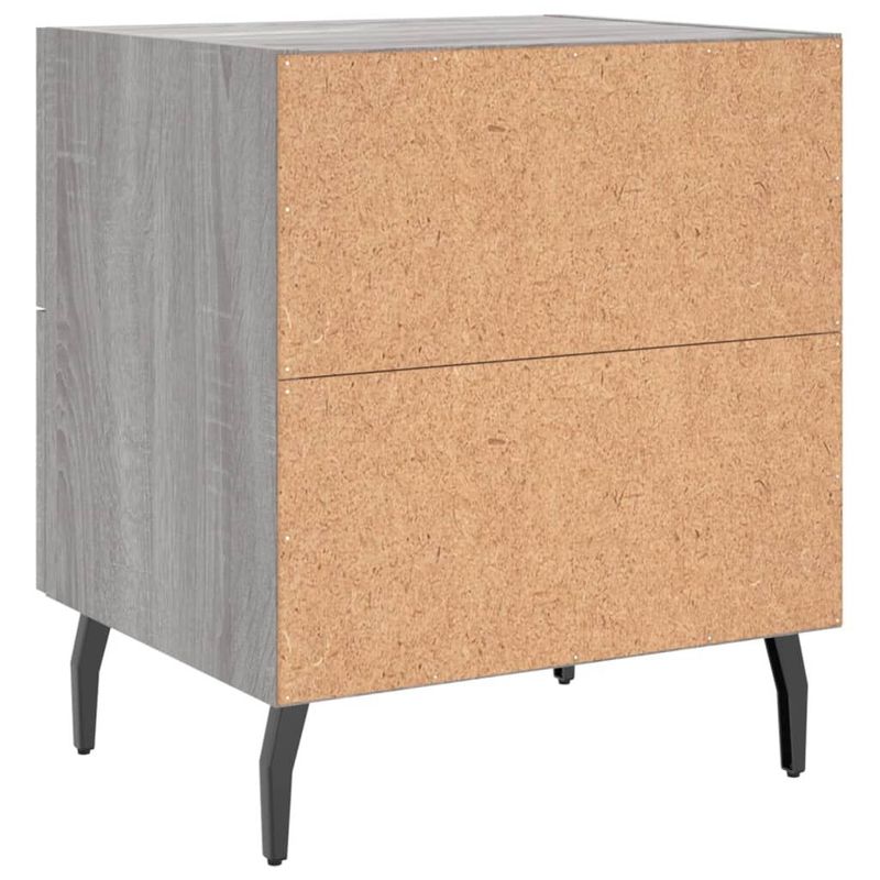vidaXL-Comodini-2-pz-Grigio-Sonoma-40x35x475-cm-in-Legno-Multistrato