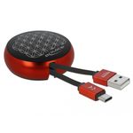 Delock USB "Cable Snail" Tipo-A a USB-C, cavo arrotolabile, nero/rosso