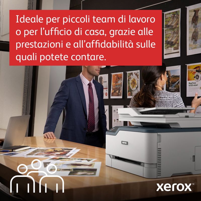 Xerox-C235-A4-22-ppm-Copia-Stampa-Scansione-Fax-wireless-PS3-PCL5e-6-ADF-2-vassoi-Totale-251-fogli