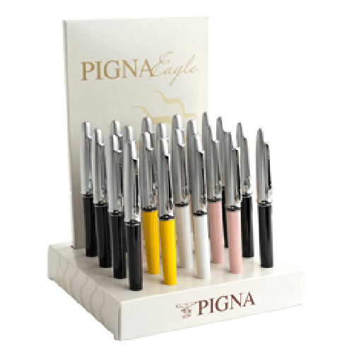 PIGNA Penna sfera Eagle - punta M - colori assortiti - Pigna - display 20 pezzi