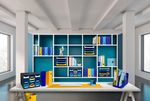 EXACOMPTA-Portariviste-Mag-Cube-Bee-Blue---A4----266-x-82-x-305-cm---turchese---Exacompta