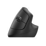 Logitech Lift Mouse Ergonomico Verticale, Senza Fili, Ricevitore Bluetooth o Logi Bolt USB, Clic Silenziosi, 4 Tasti