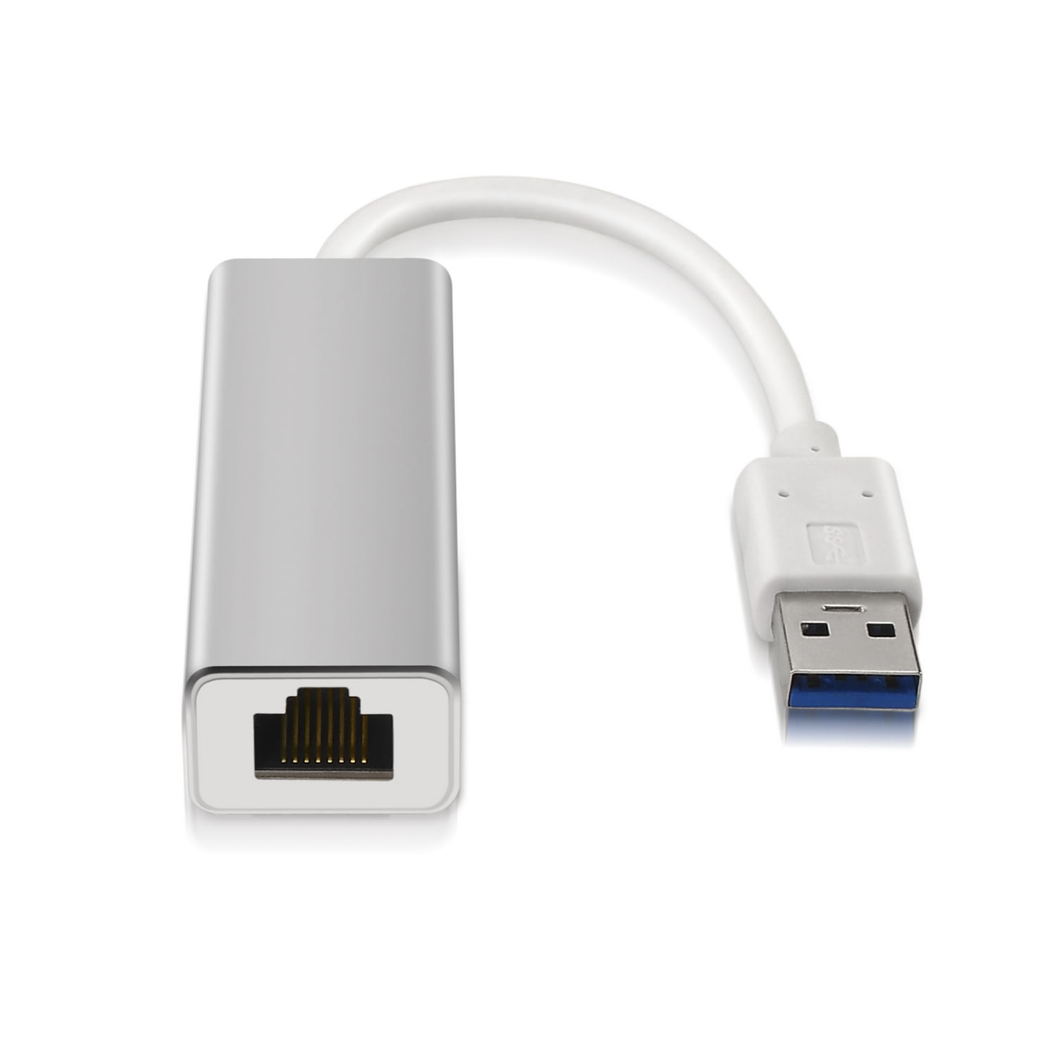 AISENS A106-0049 adattatore per inversione del genere dei cavi RJ-45 USB 2.0 Type-A Argento, Bianco