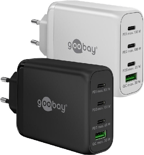 Wentronic Goobay USB-C PD Multiport-Schnellladegert (100 W) schwarz (65555)
