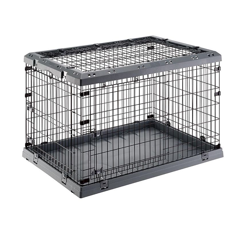 Ferplast-Gabbia-Cane-in-Metallo-Gabbia-Pieghevole-per-Cani-Grandi-SUPERIOR-105-Recinto-in-metallo-con-Separatore-Doppia-serratura-107-x-77-x-h-735-cm.