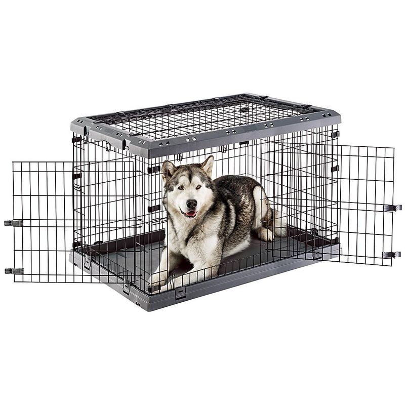 Ferplast-Gabbia-Cane-in-Metallo-Gabbia-Pieghevole-per-Cani-Grandi-SUPERIOR-105-Recinto-in-metallo-con-Separatore-Doppia-serratura-107-x-77-x-h-735-cm.