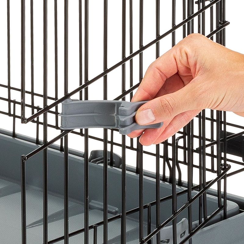 Ferplast-Gabbia-Cane-in-Metallo-Gabbia-Pieghevole-per-Cani-Grandi-SUPERIOR-105-Recinto-in-metallo-con-Separatore-Doppia-serratura-107-x-77-x-h-735-cm.