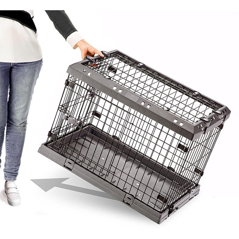 Ferplast-Gabbia-Cane-in-Metallo-Gabbia-Pieghevole-per-Cani-Grandi-SUPERIOR-105-Recinto-in-metallo-con-Separatore-Doppia-serratura-107-x-77-x-h-735-cm.