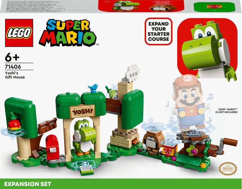 LEGO-Super-Mario-71406-Pack-Espansione-Casa-dei-Regali-di-Yoshi-con-2-Figure-Giocattoli-da-Combinare-con-gli-Starter-Pack