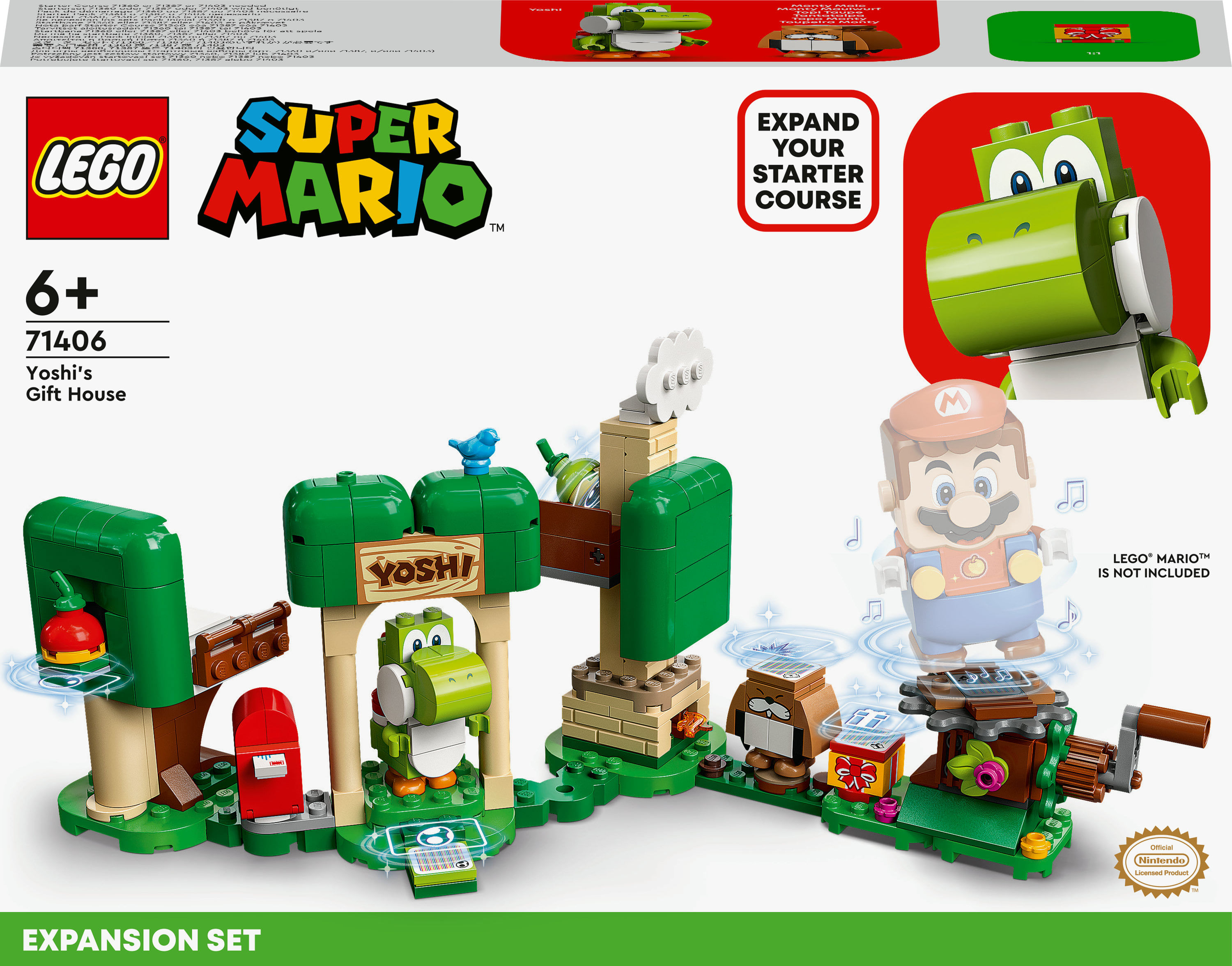 LEGO Super Mario 71406 Pack Espansione Casa dei Regali di Yoshi con 2 Figure