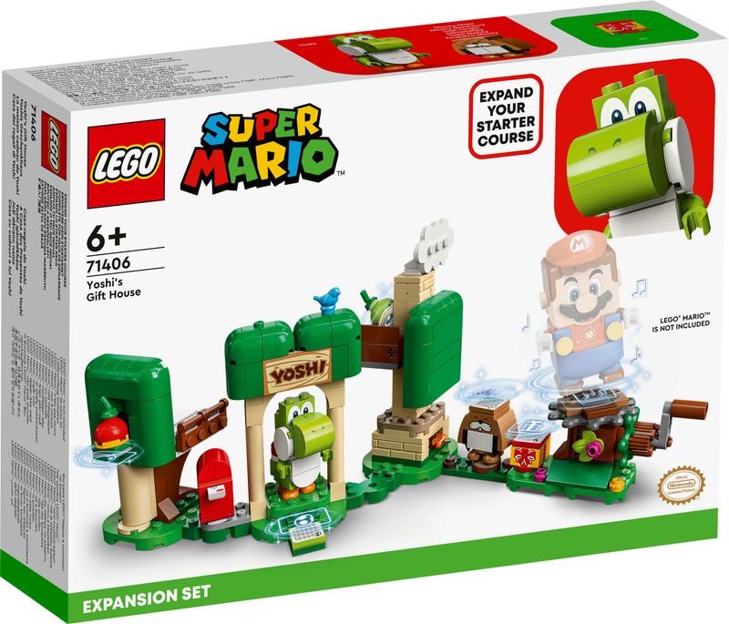 LEGO-Super-Mario-71406-Pack-Espansione-Casa-dei-Regali-di-Yoshi-con-2-Figure-Giocattoli-da-Combinare-con-gli-Starter-Pack