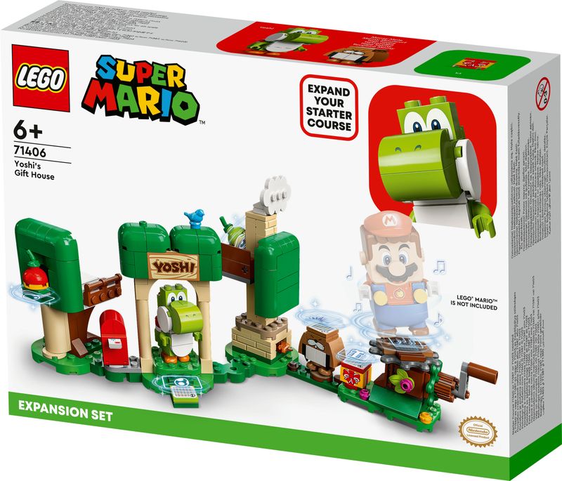 LEGO-Super-Mario-71406-Pack-Espansione-Casa-dei-Regali-di-Yoshi-con-2-Figure-Giocattoli-da-Combinare-con-gli-Starter-Pack