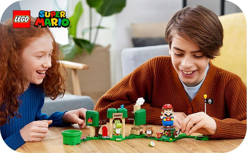 LEGO-Super-Mario-71406-Pack-Espansione-Casa-dei-Regali-di-Yoshi-con-2-Figure-Giocattoli-da-Combinare-con-gli-Starter-Pack