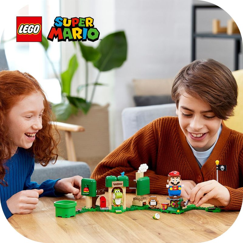 LEGO-Super-Mario-71406-Pack-Espansione-Casa-dei-Regali-di-Yoshi-con-2-Figure-Giocattoli-da-Combinare-con-gli-Starter-Pack