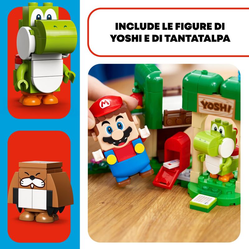 LEGO-Super-Mario-71406-Pack-Espansione-Casa-dei-Regali-di-Yoshi-con-2-Figure-Giocattoli-da-Combinare-con-gli-Starter-Pack