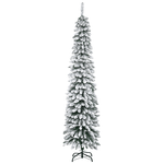 HOMCOM Albero di Natale Innevato a 3 Sezioni con 490 Rami in Metallo e Plastica, 54x54x210 cm, Verde