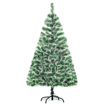 HOMCOM Albero di Natale Artificiale da 416 Rami in PET con Base in Metallo, Ø75x150 cm, Verde