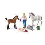 schleich-Farm-World-Vet-visiting-mare-and-foal