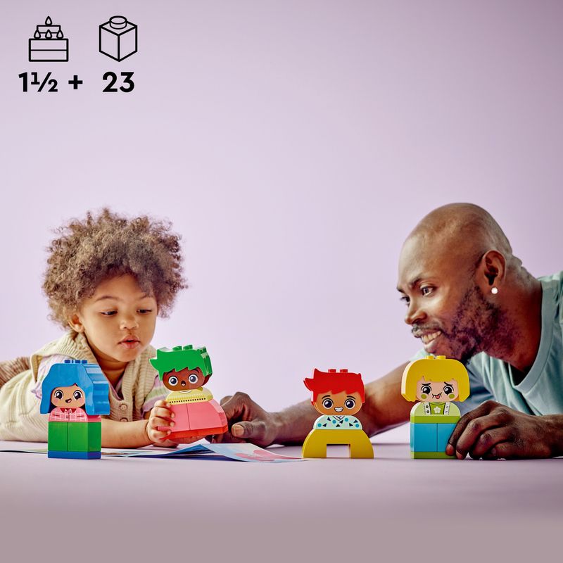 LEGO-DUPLO-10415-Forti-Sentimenti-ed-Emozioni-Giochi-per-Bambini-da-1.5-Anni-Impilabili-con-23-Mattoncini-e-4-Personaggi