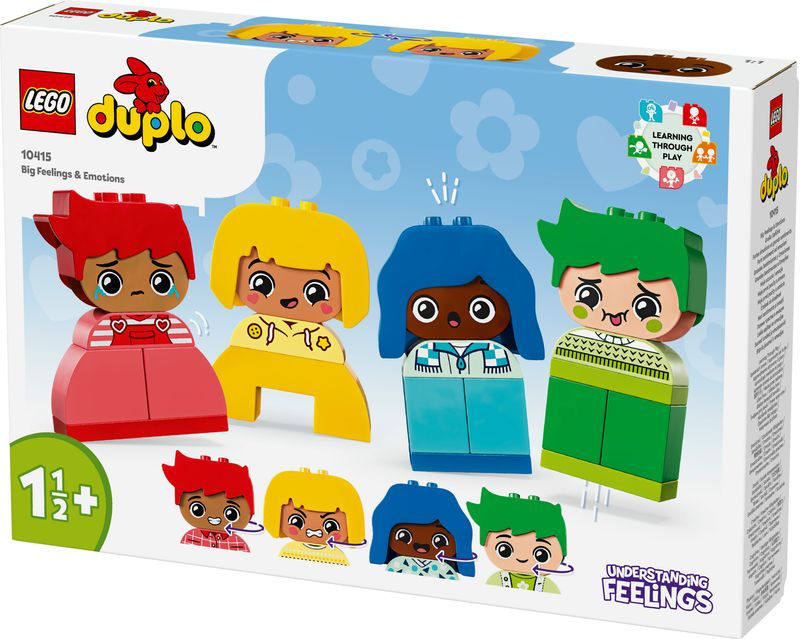 LEGO-DUPLO-10415-Forti-Sentimenti-ed-Emozioni-Giochi-per-Bambini-da-1.5-Anni-Impilabili-con-23-Mattoncini-e-4-Personaggi