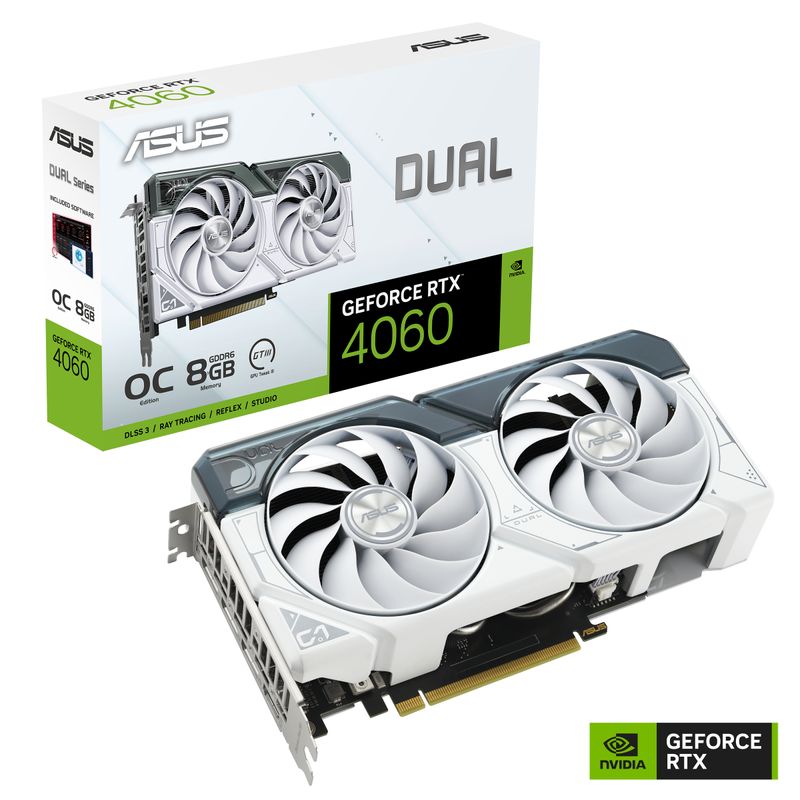 ASUS-Dual--RTX4060-O8G-WHITE-NVIDIA-GeForce-RTX­-4060-8-GB-GDDR6