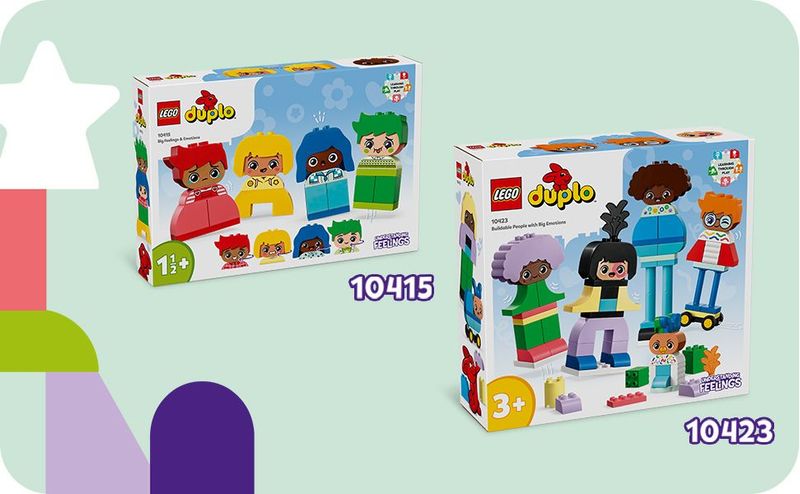 LEGO-DUPLO-10415-Forti-Sentimenti-ed-Emozioni-Giochi-per-Bambini-da-1.5-Anni-Impilabili-con-23-Mattoncini-e-4-Personaggi