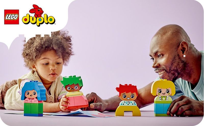 LEGO-DUPLO-10415-Forti-Sentimenti-ed-Emozioni-Giochi-per-Bambini-da-1.5-Anni-Impilabili-con-23-Mattoncini-e-4-Personaggi