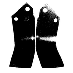 Zappe squadro Ama 80x7mm adattabili Celli e Kverneland in scatola da 20 pezzi