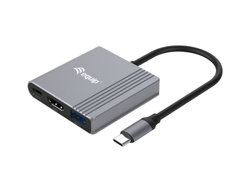 Conceptronic Equip Adattatore 3 in 1 da USB-C a HDMI / USB-A / USB PD, 4K/60Hz, 100W USB PD