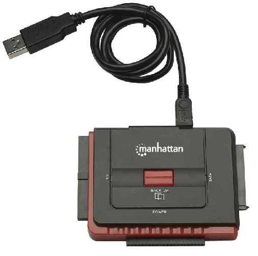 Manhattan-179195-replicatore-di-porte-e-docking-station-per-laptop-USB-tipo-A-Nero
