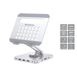 Conceptronic DONN26G Supporto per Tablet con Docking Station USB 3.2 Gen 1 8 in 1