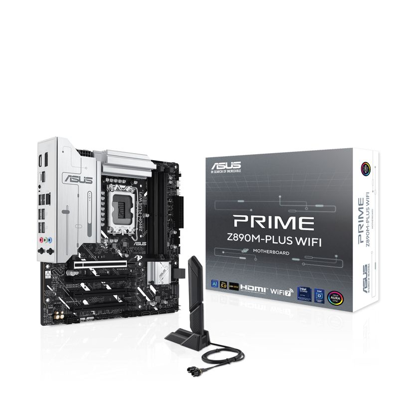 ASUS-Intel-PRIME-Z890M-PLUS-WIFI-Scheda-Madre-Intel-mATX-10121-Fasi-di-Alimentazione-PCIe-5.0-GPU-di-Nuova-generazione-Porta-USB-C-20Gbps-3-Slot-M.2-Wi-Fi-7-Q-Antenna