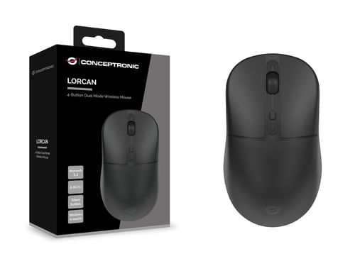 Conceptronic-LORCAN04B-Mouse-Ufficio-Ambidestro-Rf-Senza-Fili--Bluetooth-Ottico-1600-Dpi