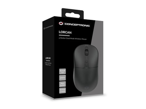 Conceptronic-LORCAN04B-Mouse-Ufficio-Ambidestro-Rf-Senza-Fili--Bluetooth-Ottico-1600-Dpi