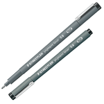 STAEDTLER 10 Pennarelli Pigment Liner 308 nero 0,8mm Staedtler