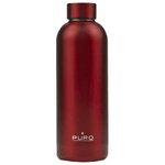 PURO HotCold Glossy Bicicletta, Uso quotidiano, Fitness, Sport 500 ml Acciaio inossidabile Metallico, Rosso