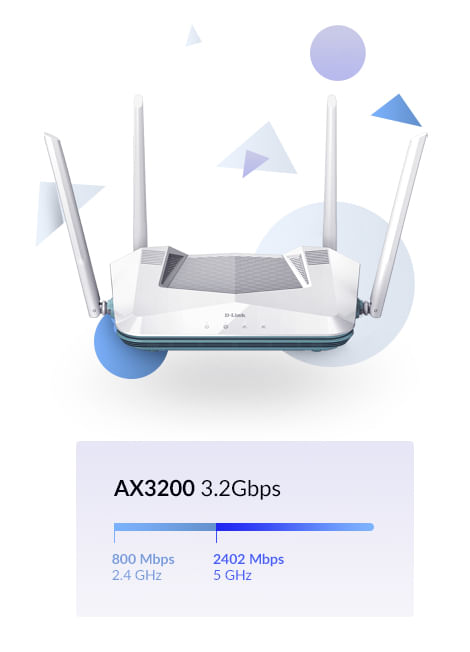 D-Link-R32-router-wireless-Gigabit-Ethernet-Dual-band--2.4-GHz-5-GHz--Bianco