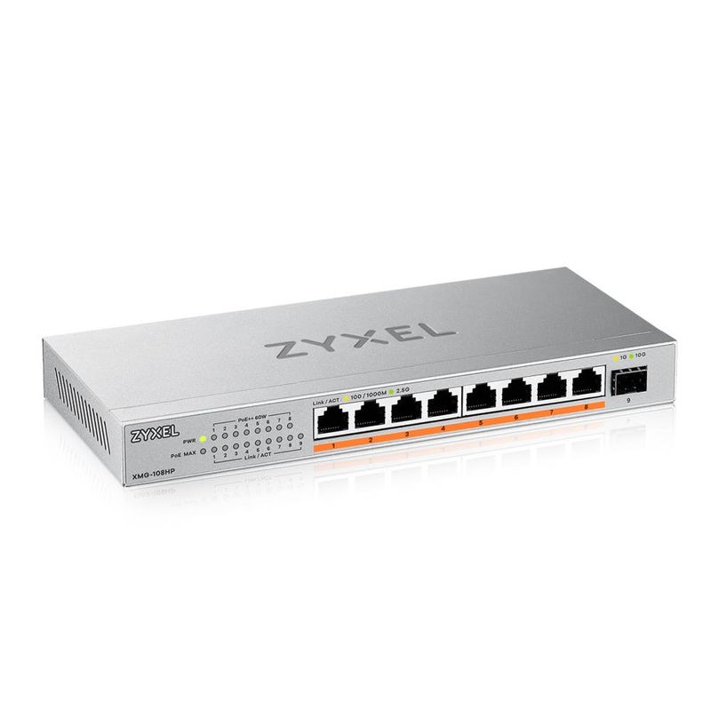 Zyxel-XMG-108HP-Non-gestito-2.5G-Ethernet--100-1000-2500--Supporto-Power-over-Ethernet--PoE-