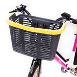 Urban-Prime-UP-BSK-EBK-Cestino-e-borsa-per-bicicletta-Frontale-Cestino-per-biciclette-Plastica-Nero-Giallo