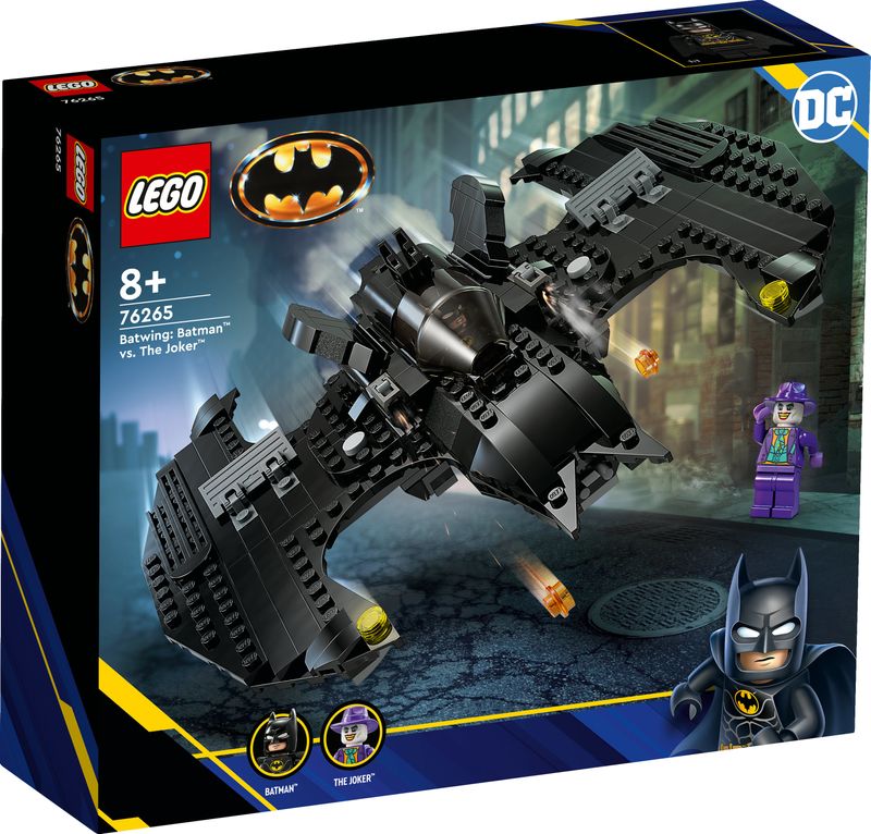 LEGO-DC-76265-Bat-Aereo--Batman-vs.-The-Joker-Aeroplano-Giocattolo-dal-Film-del-1989-con-2-Minifigure