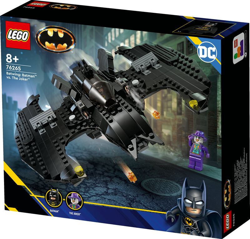 LEGO-DC-76265-Bat-Aereo--Batman-vs.-The-Joker-Aeroplano-Giocattolo-dal-Film-del-1989-con-2-Minifigure