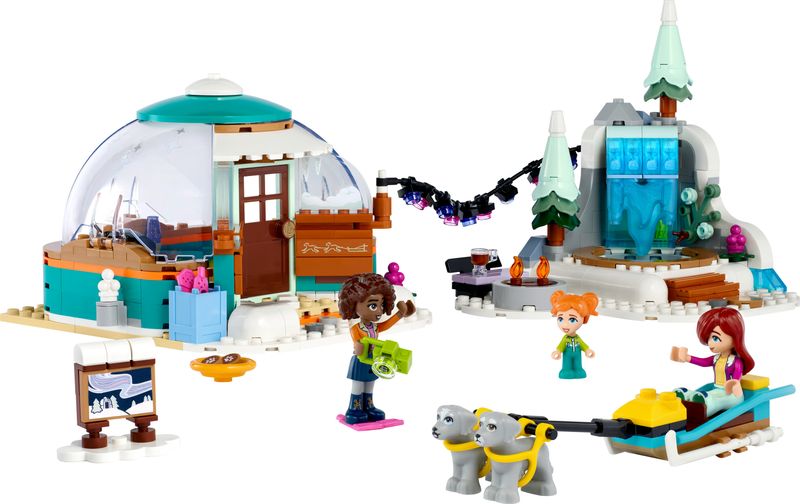 LEGO-Friends-41760-Vacanza-in-Igloo-con-Tenda-da-Campeggio-2-Cani-da-Slitta-e-Mini-Bamboline-Giochi-per-Bambine-e-Bambini