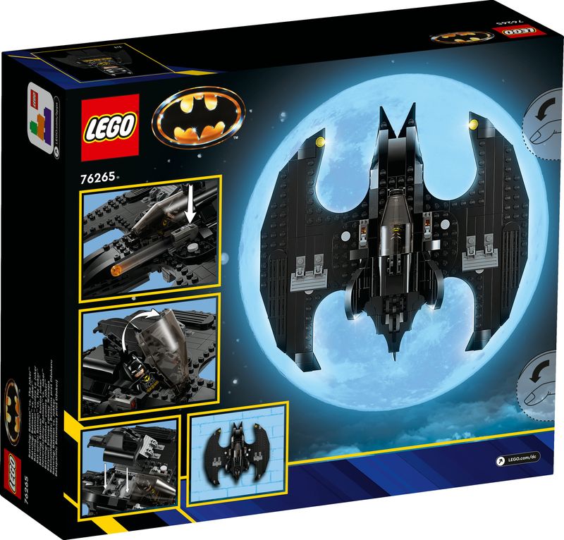 LEGO-DC-76265-Bat-Aereo--Batman-vs.-The-Joker-Aeroplano-Giocattolo-dal-Film-del-1989-con-2-Minifigure