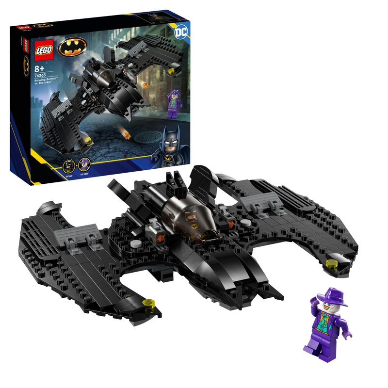 LEGO-DC-76265-Bat-Aereo--Batman-vs.-The-Joker-Aeroplano-Giocattolo-dal-Film-del-1989-con-2-Minifigure