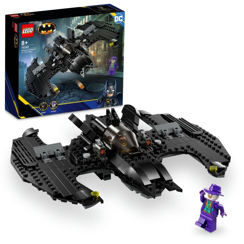 LEGO-DC-76265-Bat-Aereo--Batman-vs.-The-Joker-Aeroplano-Giocattolo-dal-Film-del-1989-con-2-Minifigure