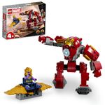 LEGO-Marvel-76263-Iron-Man-Hulkbuster-vs.-Thanos-Gioco-per-Bambini-4--Anni-Action-Figure-con-Aereo-Giocattolo-e-2-Minifigure