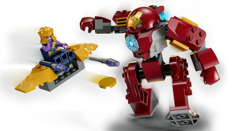 LEGO-Marvel-76263-Iron-Man-Hulkbuster-vs.-Thanos-Gioco-per-Bambini-4--Anni-Action-Figure-con-Aereo-Giocattolo-e-2-Minifigure