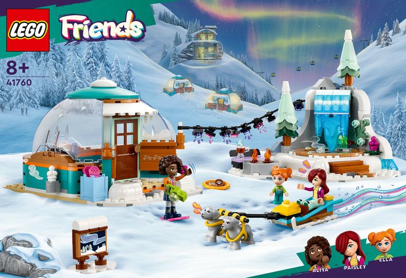 LEGO-Friends-41760-Vacanza-in-Igloo-con-Tenda-da-Campeggio-2-Cani-da-Slitta-e-Mini-Bamboline-Giochi-per-Bambine-e-Bambini