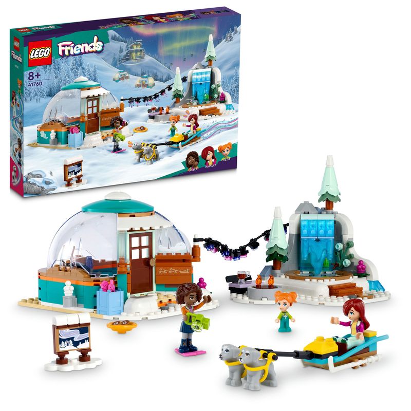 LEGO-Friends-41760-Vacanza-in-Igloo-con-Tenda-da-Campeggio-2-Cani-da-Slitta-e-Mini-Bamboline-Giochi-per-Bambine-e-Bambini