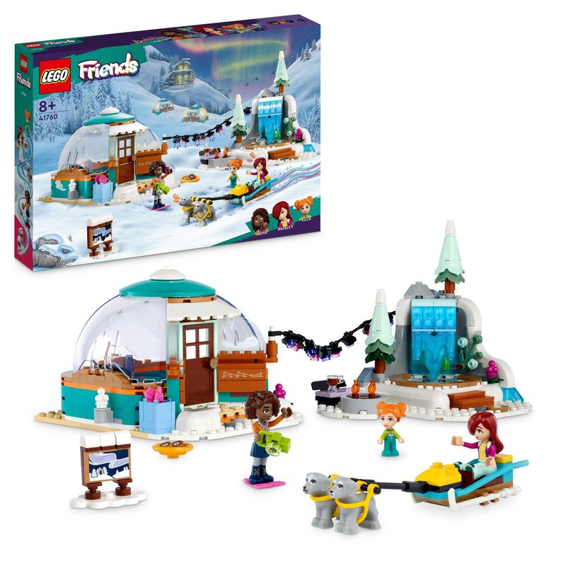 LEGO-Friends-41760-Vacanza-in-Igloo-con-Tenda-da-Campeggio-2-Cani-da-Slitta-e-Mini-Bamboline-Giochi-per-Bambine-e-Bambini